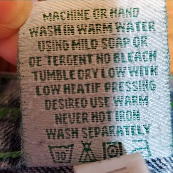 💜Vintage Iris Blue Distressed Boot Cut Jeans Size 9/30 - Picture 12 of 12